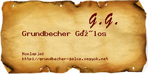 Grundbecher Gálos névjegykártya